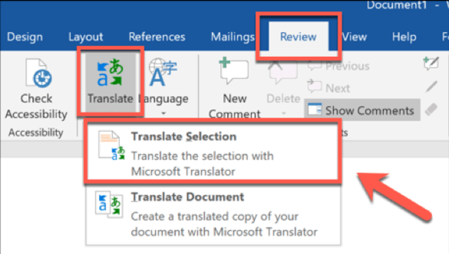 apa fitur review di word 